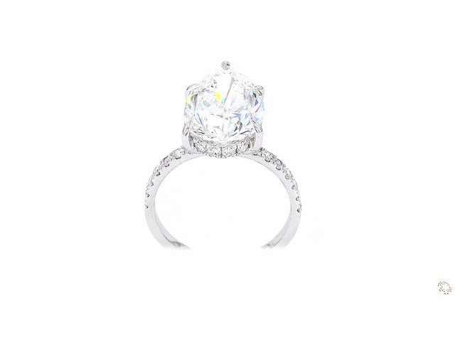 18 karaat witgouden ring met 6,77 crt. diamant - afbeelding 9 van  10