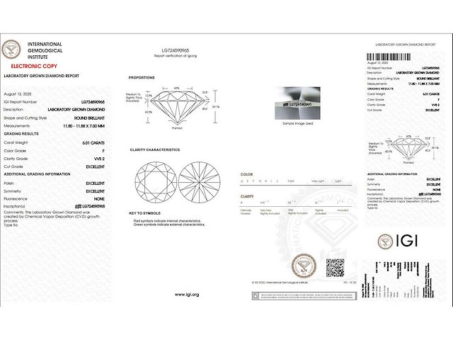 18 karaat witgouden ring met 7,00 crt. diamant - afbeelding 2 van  7