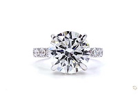 18 karaat witgouden ring met 7,00 crt. diamant - afbeelding 4 van  7