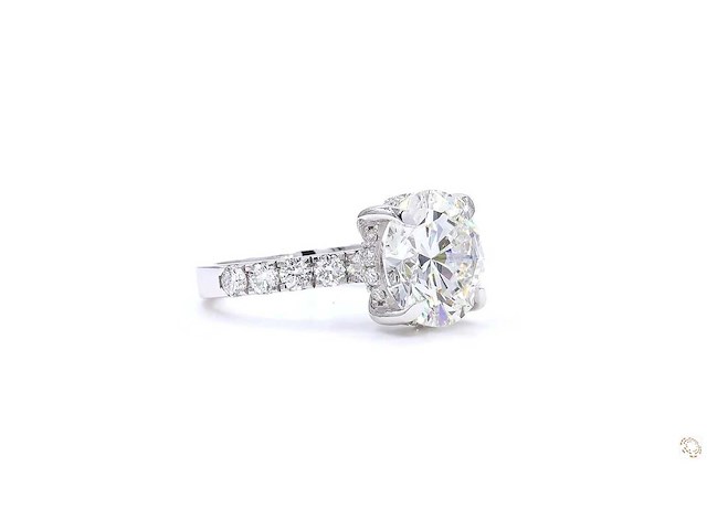 18 karaat witgouden ring met 7,00 crt. diamant - afbeelding 2 van  2