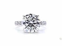 18 karaat witgouden ring met 7,00 crt. diamant - afbeelding 4 van  7