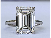 18 karaat witgouden ring met 7,68 crt. diamant - afbeelding 6 van  7