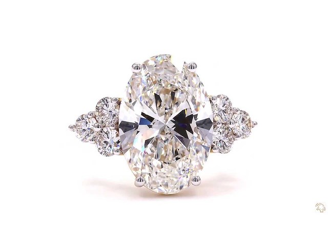 18 karaat witgouden ring met 7,85 crt diamant - afbeelding 1 van  8