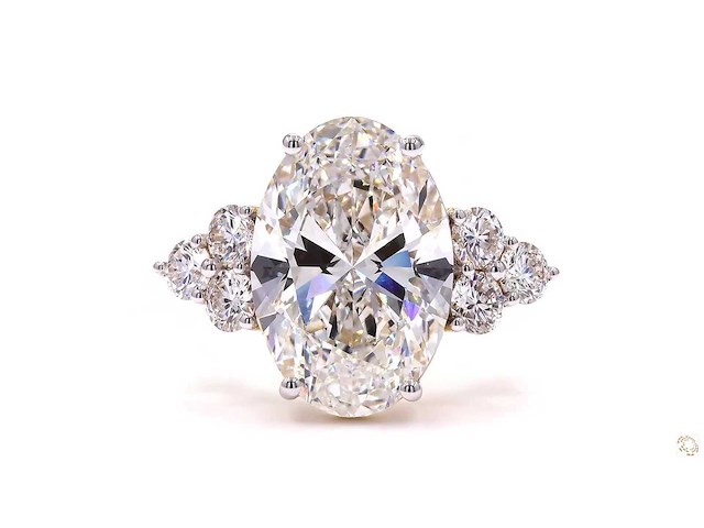 18 karaat witgouden ring met 7,85 crt diamant - afbeelding 5 van  8