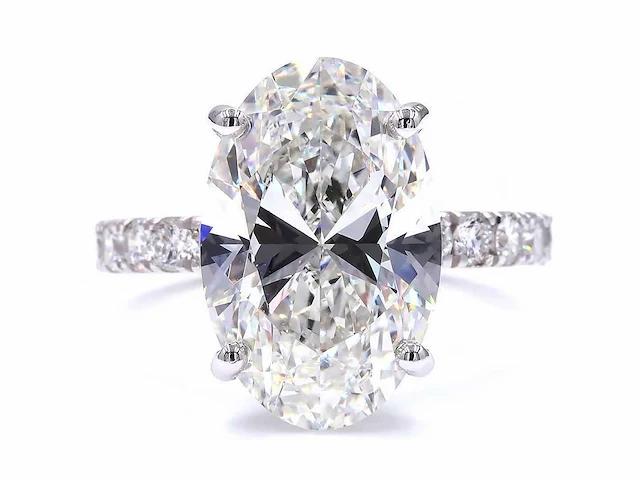 18 karaat witgouden ring met 8,00 ct. diamant - afbeelding 4 van  12