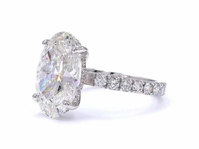 18 karaat witgouden ring met 8,00 ct. diamant - afbeelding 6 van  12