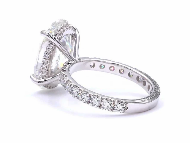 18 karaat witgouden ring met 8,00 ct. diamant - afbeelding 8 van  12