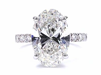 18 karaat witgouden ring met 8,00 ct. diamant - afbeelding 11 van  12