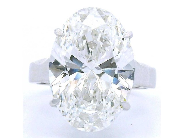 18 karaat witgouden ring met 9,09 crt. diamant - afbeelding 1 van  6