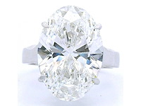 18 karaat witgouden ring met 9,09 crt. diamant - afbeelding 1 van  6