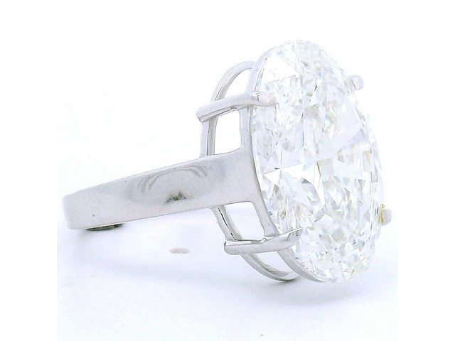 18 karaat witgouden ring met 9,09 crt. diamant - afbeelding 3 van  6