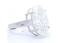 18 karaat witgouden ring met 9,09 crt. diamant - afbeelding 3 van  6