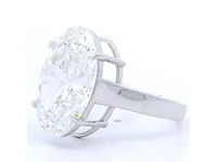 18 karaat witgouden ring met 9,09 crt. diamant - afbeelding 4 van  6