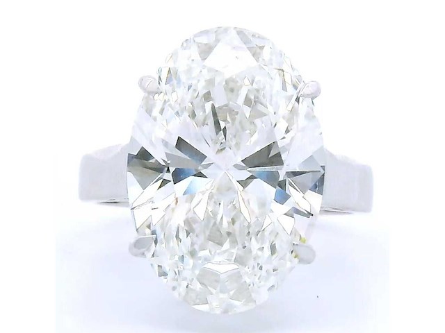 18 karaat witgouden ring met 9,09 crt. diamant - afbeelding 6 van  6