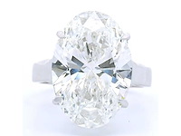 18 karaat witgouden ring met 9,09 crt. diamant - afbeelding 6 van  6