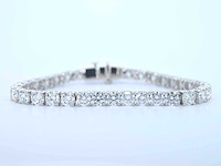 18 karaat witgouden tennisarmband met briljant geslepen diamanten 18 carat - afbeelding 1 van  6