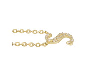 18 karaats goud (verneuil) collier met letter hanger s - afbeelding 4 van  6