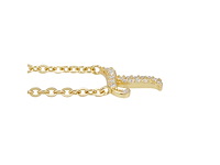 18 karaats goud (verneuil) collier met letter hanger t - afbeelding 6 van  7