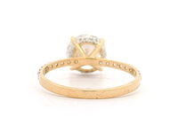 18 krt. geel gouden ring met diamant 3,14 crt. - afbeelding 6 van  10