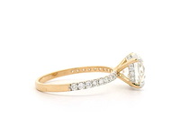 18 krt. geel gouden ring met diamant 3,14 crt. - afbeelding 7 van  10