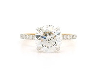 18 krt. geel gouden ring met diamant 3,14 crt. - afbeelding 10 van  10