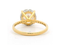 18 krt. geel gouden ring met diamant 4,00 crt. - afbeelding 11 van  12