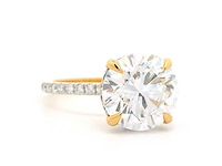 18 krt. geel gouden ring met diamant 4,00 crt. - afbeelding 12 van  12