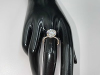 18 krt. geel gouden ring met diamant 4,00 crt. - afbeelding 9 van  12