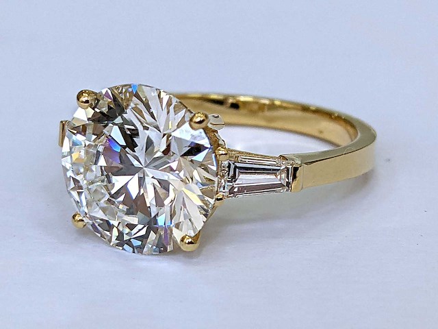 18 krt gouden ring met diamant 6,44 crt - afbeelding 6 van  9