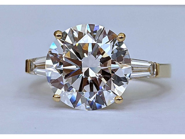 18 krt gouden ring met diamant 6,44 crt - afbeelding 3 van  9