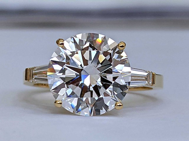 18 krt gouden ring met diamant 6,44 crt - afbeelding 9 van  9