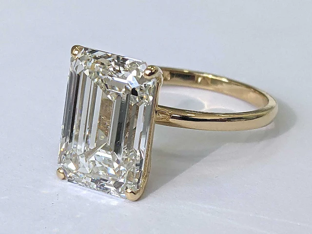 18 krt gouden ring met diamant 8,05 crt - afbeelding 3 van  6