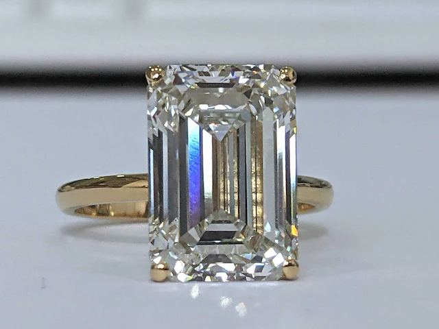 18 krt gouden ring met diamant 8,05 crt - afbeelding 4 van  6