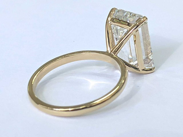 18 krt gouden ring met diamant 8,17 crt - afbeelding 5 van  5