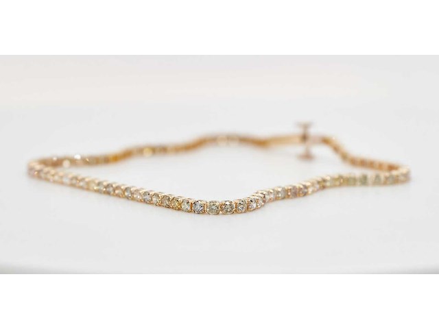 18 krt gouden tennis armband met natuurlijke diamant 2,20 crt - afbeelding 3 van  7