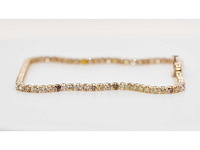 18 krt gouden tennis armband met natuurlijke diamant 2,20 crt - afbeelding 4 van  7