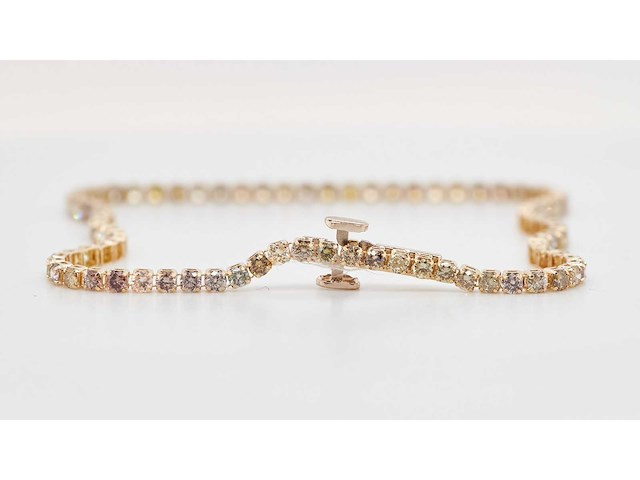 18 krt gouden tennis armband met natuurlijke diamant 2,20 crt - afbeelding 5 van  7