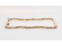 18 krt gouden tennis armband met natuurlijke diamant 2,20 crt - afbeelding 6 van  7