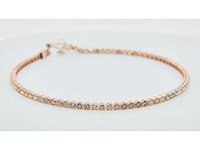 18 krt gouden tennis armband met natuurlijke diamant 3,93 crt - afbeelding 6 van  8