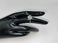 18 krt. wit gouden ring met diamant 4,02 crt. - afbeelding 17 van  18