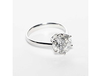 18 krt. wit gouden ring met diamant 4,02 crt. - afbeelding 11 van  18