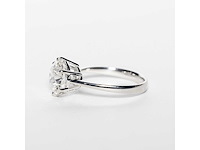 18 krt. wit gouden ring met diamant 4,02 crt. - afbeelding 3 van  18