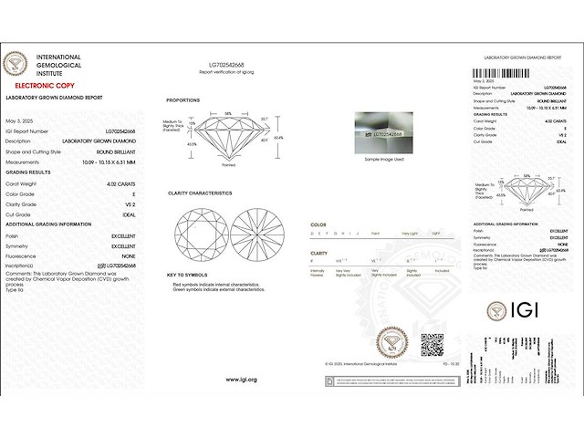 18 krt. wit gouden ring met diamant 4,02 crt. - afbeelding 12 van  18