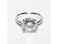 18 krt wit gouden ring met diamant 5,02 crt - afbeelding 6 van  10