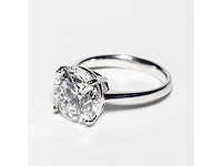 18 krt wit gouden ring met diamant 5,02 crt - afbeelding 1 van  10