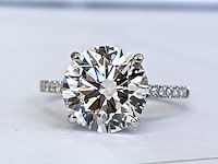 18 krt. wit gouden ring met diamant 5,20 crt. - afbeelding 1 van  8