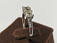 18 kt witgoud 0,57 cts ring met natuurlijke diamant - afbeelding 2 van  6