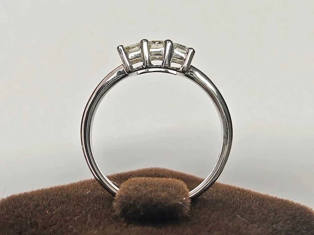 18 kt witgoud 0,57 cts ring met natuurlijke diamant - afbeelding 3 van  6