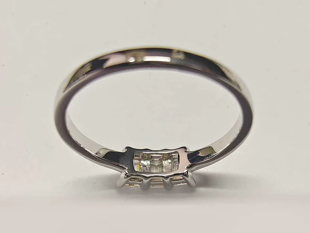 18 kt witgoud 0,57 cts ring met natuurlijke diamant - afbeelding 6 van  6