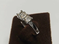 18 kt witgouden ring met 0,65 cts natuurlijke diamant - afbeelding 2 van  6
